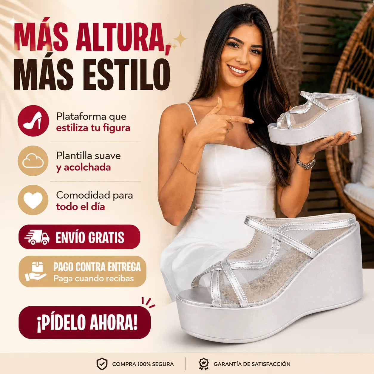 Sandalias de plataforma Bella Noir👡✨