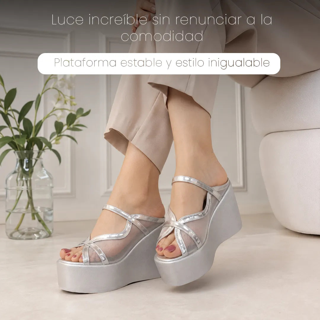 Sandalias de plataforma Bella Noir👡✨