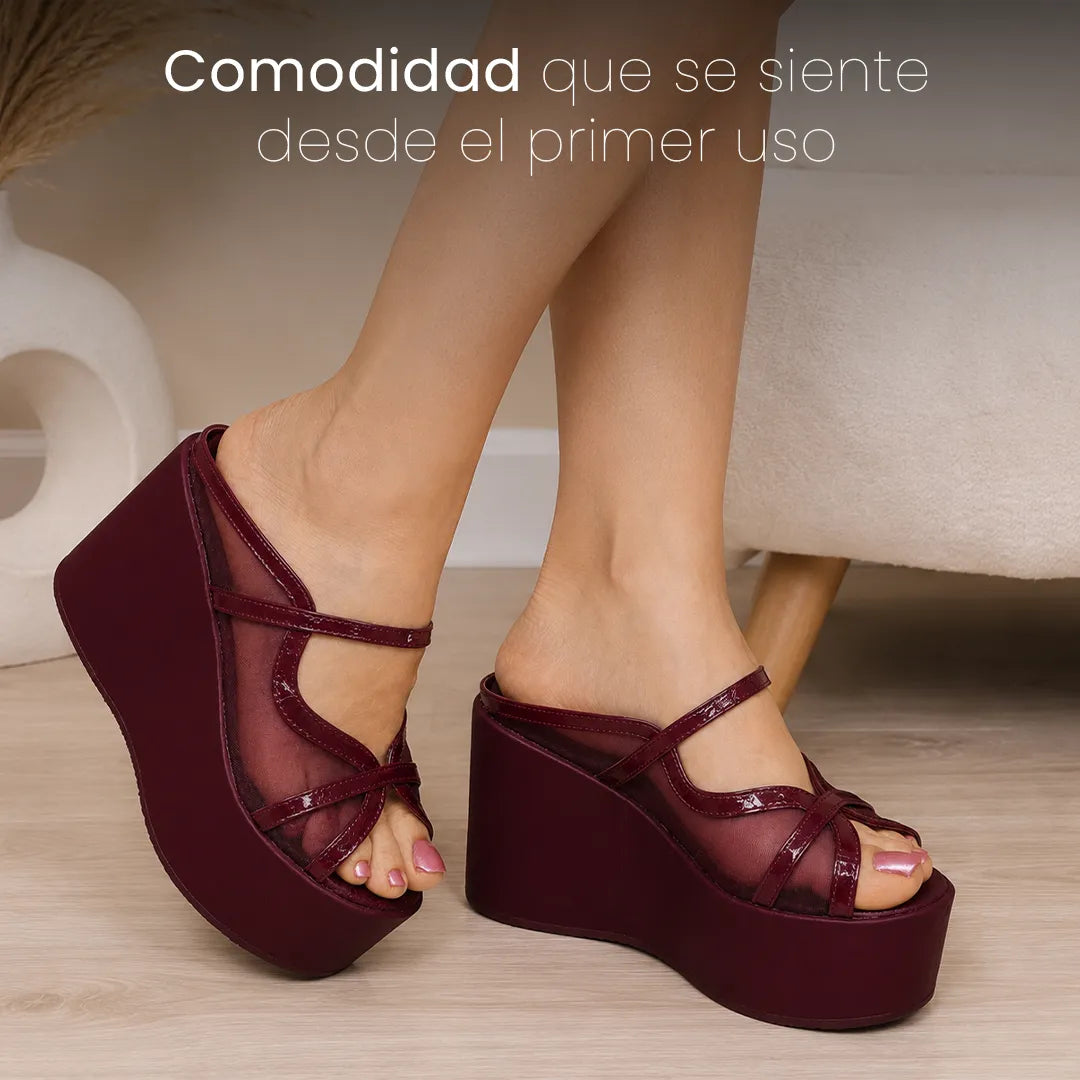 Sandalias de plataforma Bella Noir👡✨